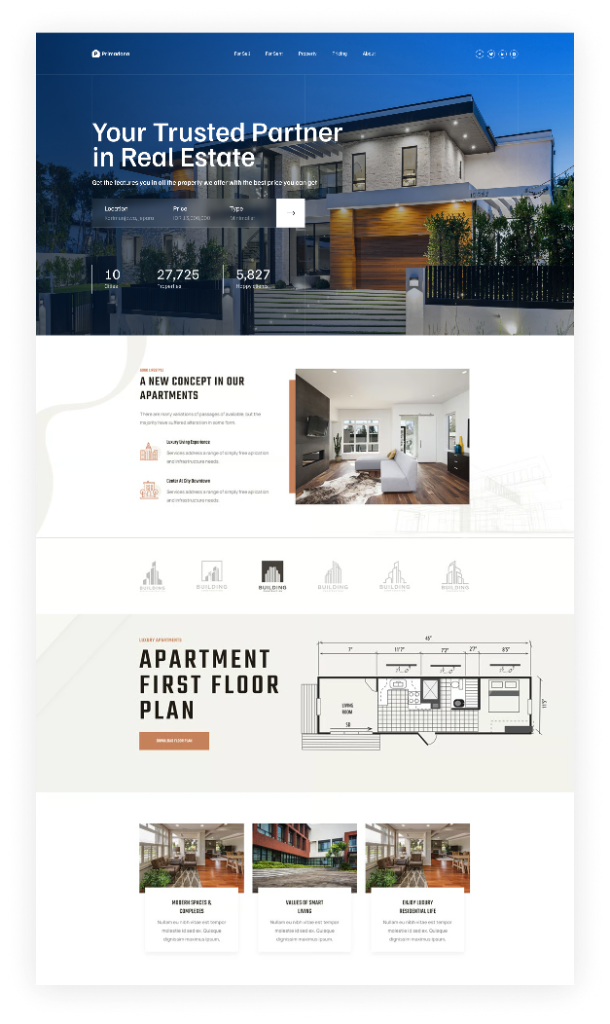 공인중개사 웹사이트 예시